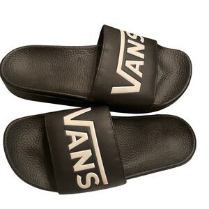 Vans La Costa Black White Slide Sandals Women's 9